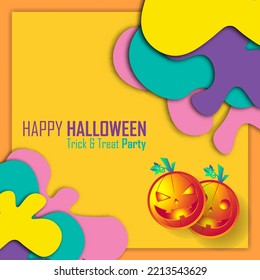 Happy Halloween fun party celebration background design. Halloween elements, Halloween Night