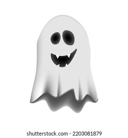 Happy Halloween Ghost. 3d cartoon character vector