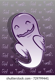 Happy halloween ghost. Background. trick or treat.