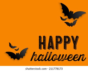 Happy Halloween Ghost Bat Icon Background