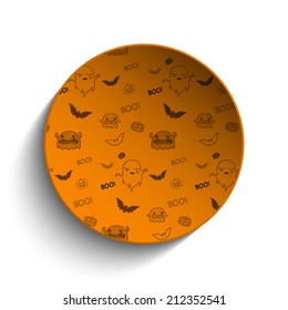 Happy Halloween Ghost Bat Icon Background
