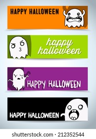 Happy Halloween Ghost Bat Icon Background