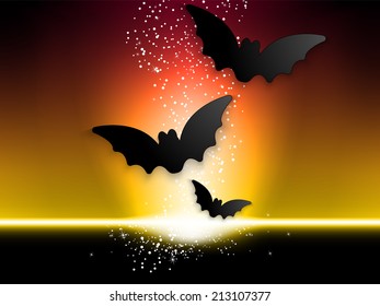 Happy Halloween Ghost Bat Icon Background