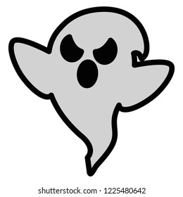 happy halloween ghost character