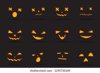 happy halloween ghost devil face scream action decoration element isolated on background
