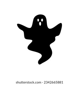 Happy halloween ghost levitating cloth illustration