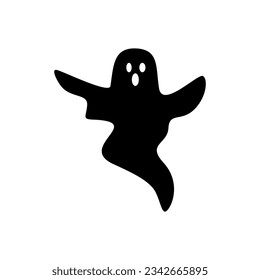 Happy halloween ghost levitating cloth illustration