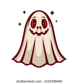 Happy halloween ghost mascot vector