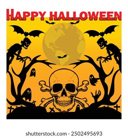 Happy halloween ghost t-shart design 