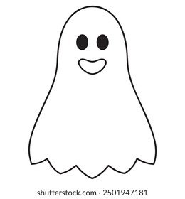 Happy halloween ghosts vector and spooky cartoon monsters isolated icons. 