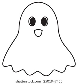 Happy halloween ghosts vector and spooky cartoon monsters isolated icons. 
