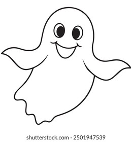 Happy halloween ghosts vector and spooky cartoon monsters isolated icons. 