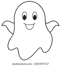 Happy halloween ghosts vector and spooky cartoon monsters isolated icons. 
