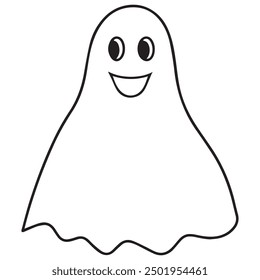 Happy halloween ghosts vector and spooky cartoon monsters isolated icons.