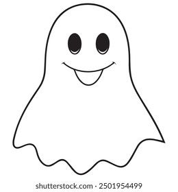 Happy halloween ghosts vector and spooky cartoon monsters isolated icons.