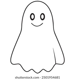 Happy halloween ghosts vector and spooky cartoon monsters isolated icons.