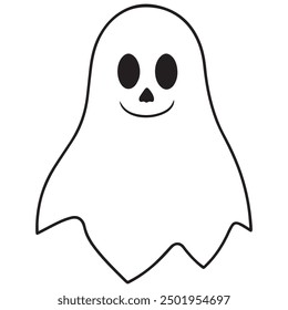 Happy halloween ghosts vector and spooky cartoon monsters isolated icons.