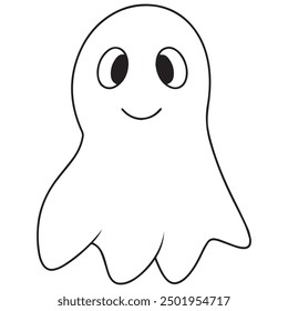 Happy halloween ghosts vector and spooky cartoon monsters isolated icons.