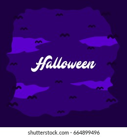 happy halloween gift card poster vector design