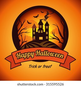 Happy halloween graphic design, vector illustration eps 10