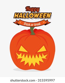 Happy halloween graphic design, vector illustration eps 10