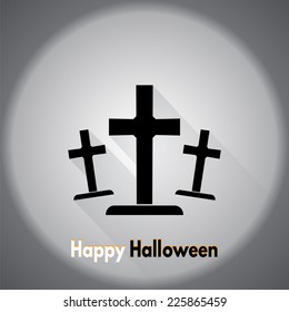 Happy Halloween. Gravestone icon. Made in vector