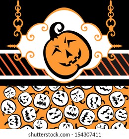 Happy Halloween! Greeting background. Vector illustration 