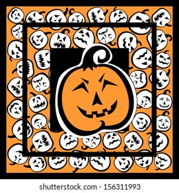 Happy Halloween! Greeting background. Vector illustration 