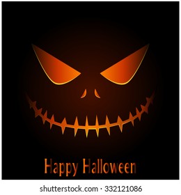 Happy Halloween Greeting Card or Background. Vector Illustration.