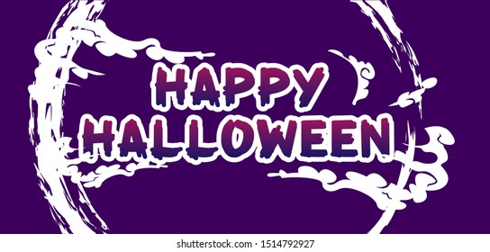 happy halloween greeting card banner vector