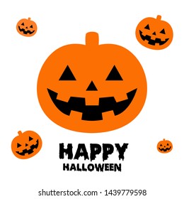 happy halloween greeting card cover illustration vector