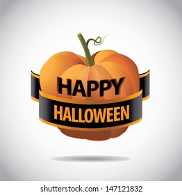 Happy Halloween greeting card design. EPS 10 vector, grouped for easy editing. No open shapes or paths.