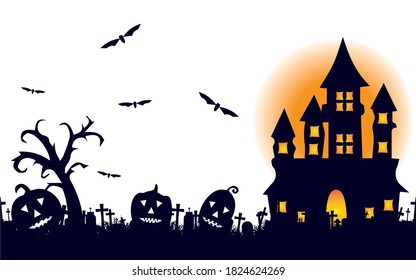 Happy Halloween greeting card design