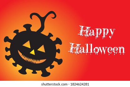 Happy Halloween greeting card design