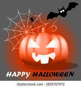Happy Halloween Greeting Card Vector illustration