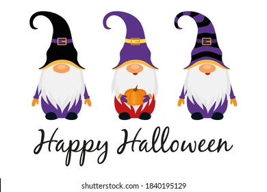 Happy halloween greeting card, vector illustration
