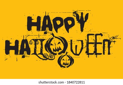 happy halloween greeting card vector