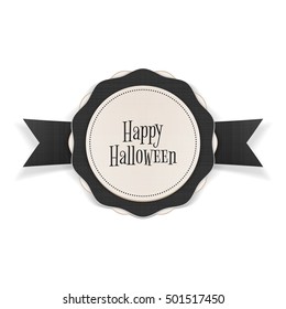 Happy Halloween greeting Emblem Template