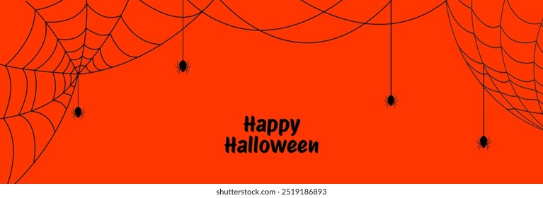 Happy halloween greeting text design. Halloween celebration banner. Vector illustration