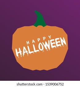 Happy halloween greetings with pumpkin background