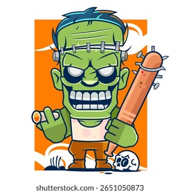 Happy Halloween greetings template vector. Vector illustration.
