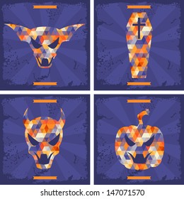 Happy Halloween grungy retro backgrounds.