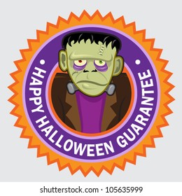 Happy Halloween Guarantee Frankenstein seal / stciker