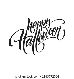 Happy halloween. Hand drawn creative calligraphy and brush pen lettering. Vector illustration EPS10