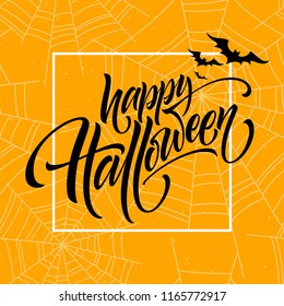 Happy halloween. Hand drawn creative calligraphy and brush pen lettering. Vector illustration EPS10