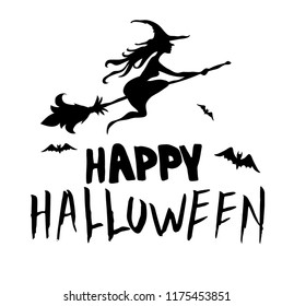 Happy halloween. Hand drawn creative calligraphy