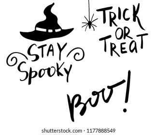Happy halloween. Hand drawn creative calligraphy