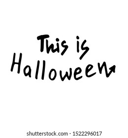 Happy halloween. Hand drawn creative calligraphy