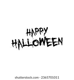 Feliz Halloween. Dibujo manual de caligrafía creativa y letras de pincel. diseño para tarjetas de felicitación e invitación de vacaciones, folletos, afiches, banner feriado de halloween. Ilustración del vector