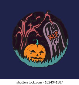 Happy halloween hand drawn illustrations. vector illustration, eps 10